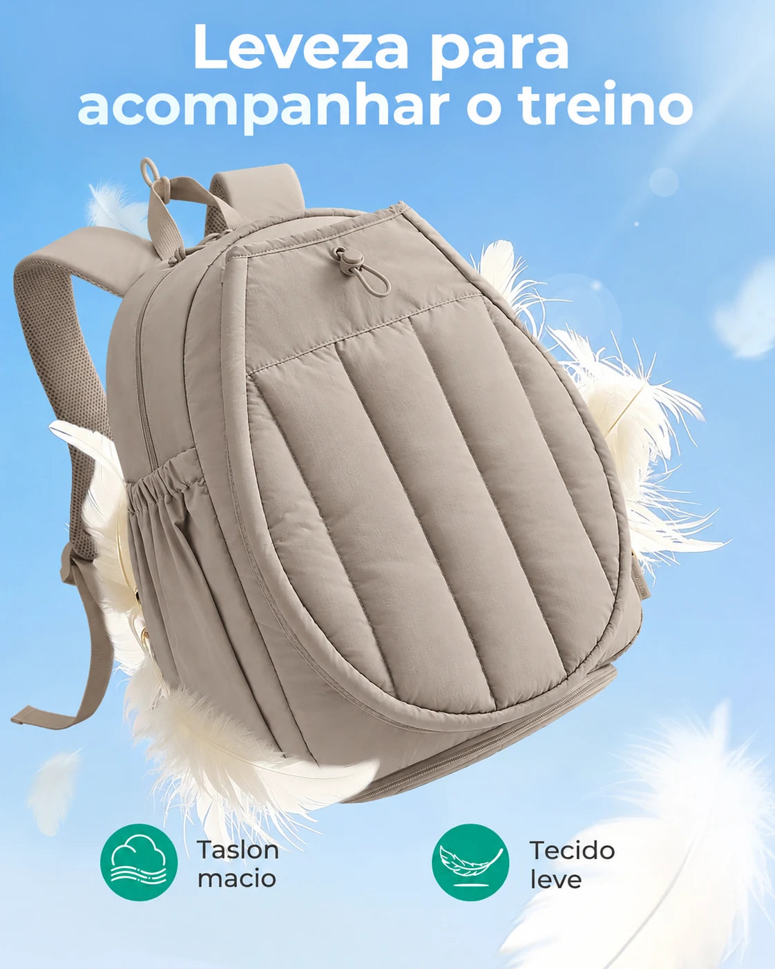 Mochila para raquetes Bags Mart cor marrom — tecido e acabamento acolchoado
