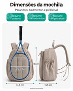 Mochila para raquetes Bags Mart cor marrom — dimensões em centímetros