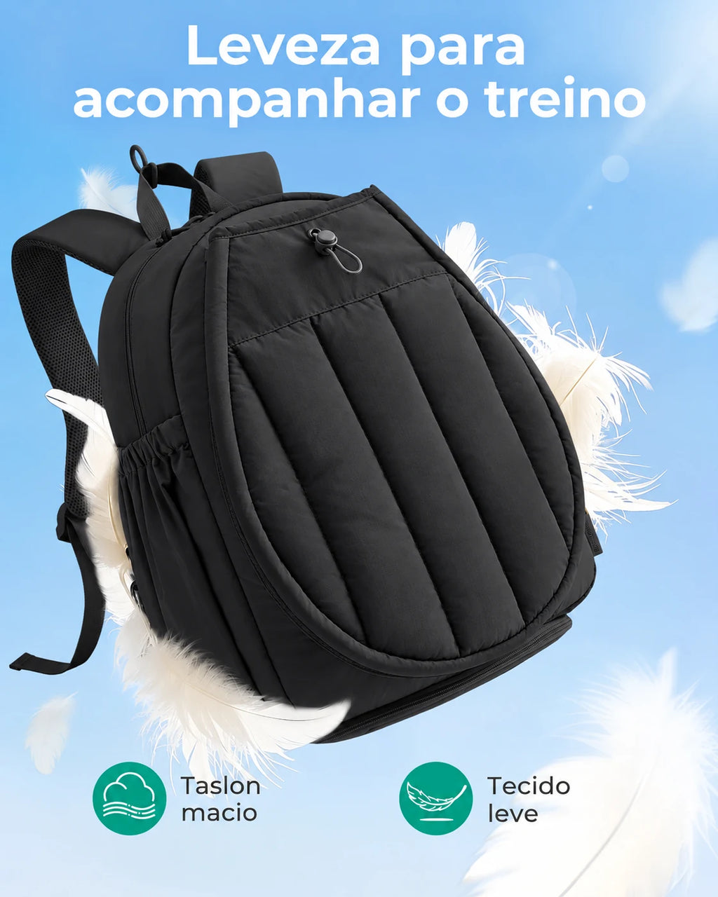 Mochila para raquetes Bags Mart cor preto — tecido e acabamento acolchoado