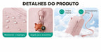 Bolsa Transversal Compacta 9 L com Alça Conversível Bags Mart Cor Rosa — tecido, argola para acessórios e peso