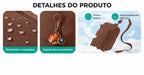 Bolsa Transversal Compacta 9 L com Alça Conversível Bags Mart Cor Café — tecido, argola para acessórios e peso