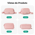 Pochete Unissex com Bolsinha Removível Bags Mart Cor Rosa — vistas externas