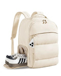 Mochila Feminina de Viagem com Sapateira Bags Mart Cor Bege — produto em destaque