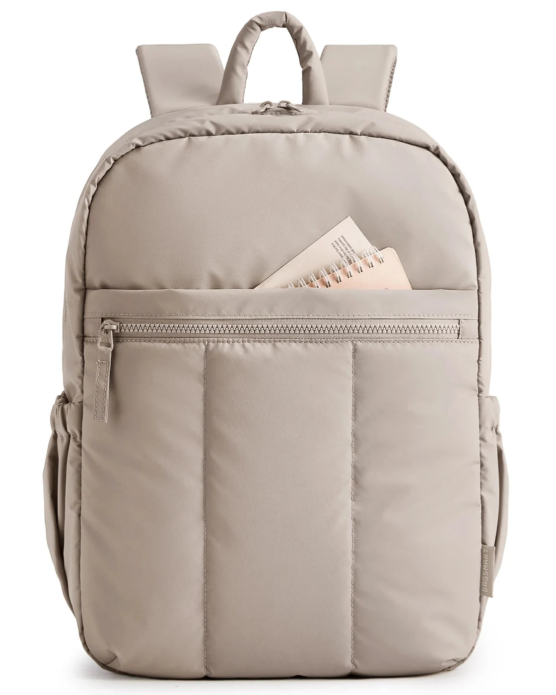 Mochila Casual Puffy Bags Mart cor Cáqui — produto em destaque