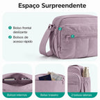 Bolsa Hobo Transversal Bags Mart Lilás Acinzentado - Espaço Surpreendente