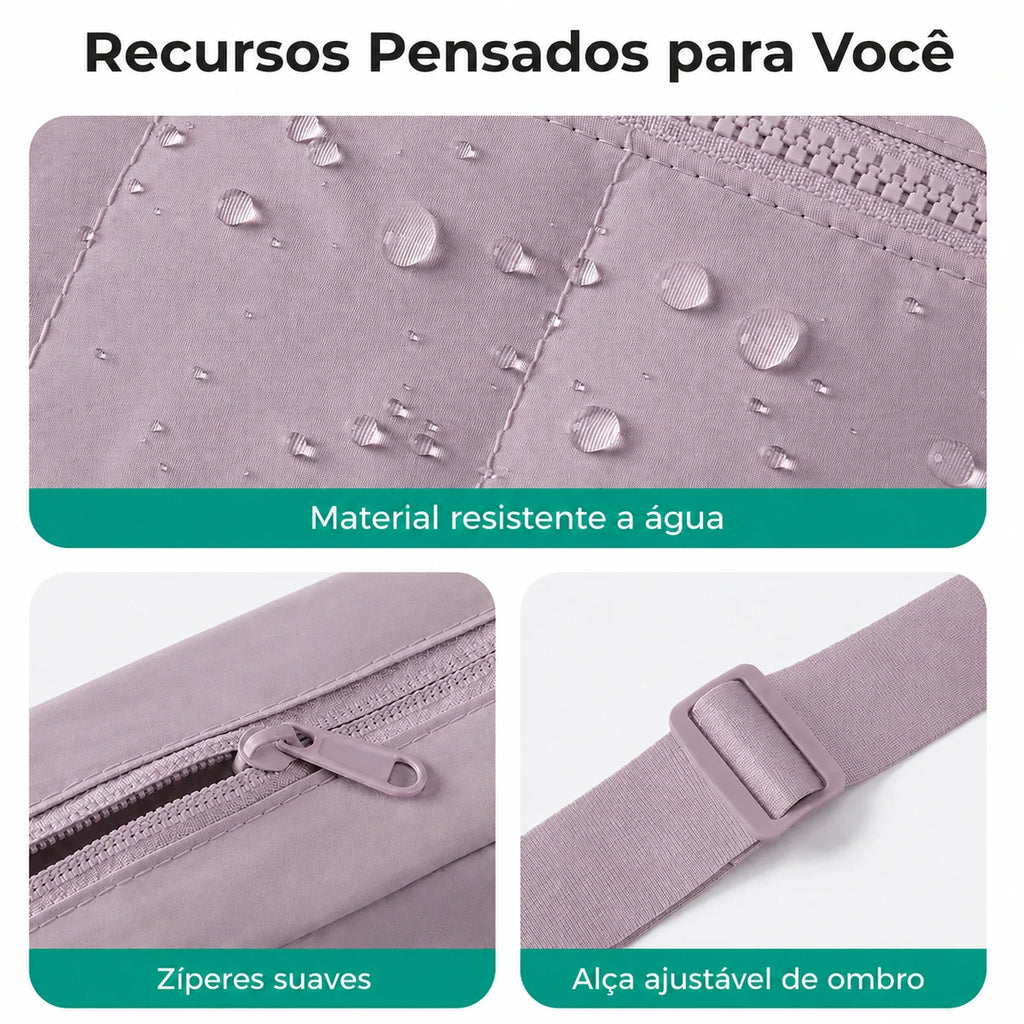 Bolsa Hobo Transversal Bags Mart Lilás Acinzentado - Recursos