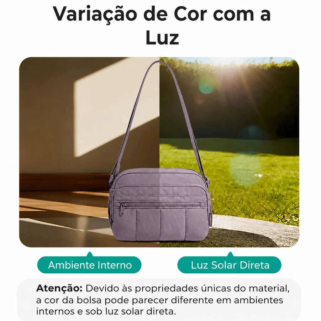 Bolsa Hobo Transversal Bags Mart Lilás Acinzentado - Variação de Cor