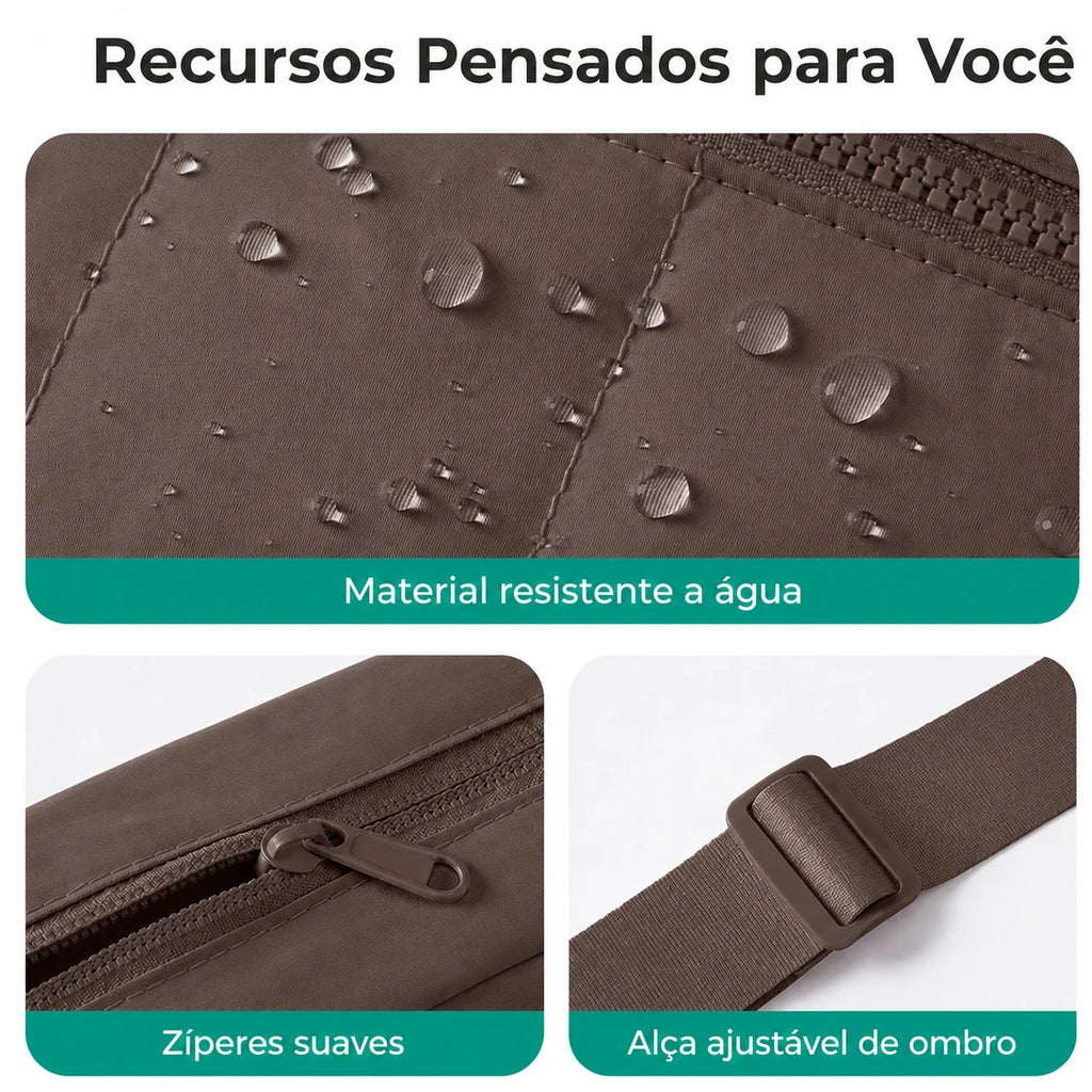 Bolsa Hobo Transversal Bags Mart Marrom - Recursos