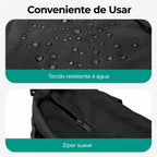 Bolsa Maternidade Multifuncional para Fraldas Bags Mart Cor Preto — Material e acabamento