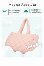 Bolsa Feminina Acolchoada para Notebook com Compartimentos Bags Mart Cor Rosa — Acabamento acolchoado