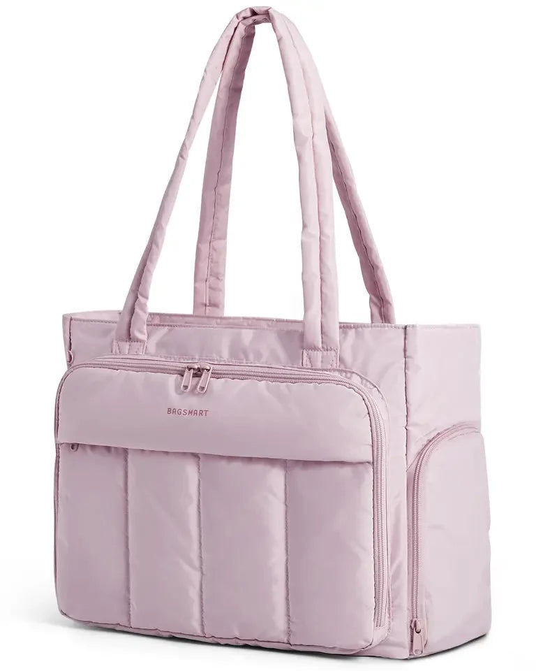 Bolsa Feminina Acolchoada para Notebook com Compartimentos Bags Mart Cor Rosa — Produto em destaque