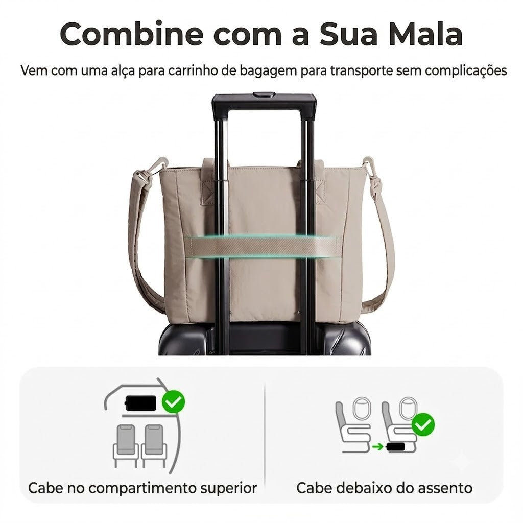 Bolsa Tote Feminina Acolchoada Bags Mart - Combine com a Sua Mala