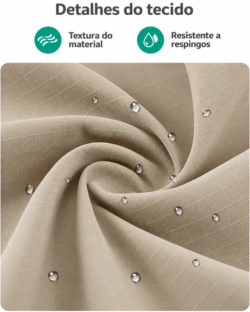 Bolsa transversal compacta Bags Mart cor Cáqui — textura e resistência a respingos