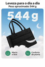 Bolsa Tote Boxy Média Bags Mart Cor Preta — Peso e leveza