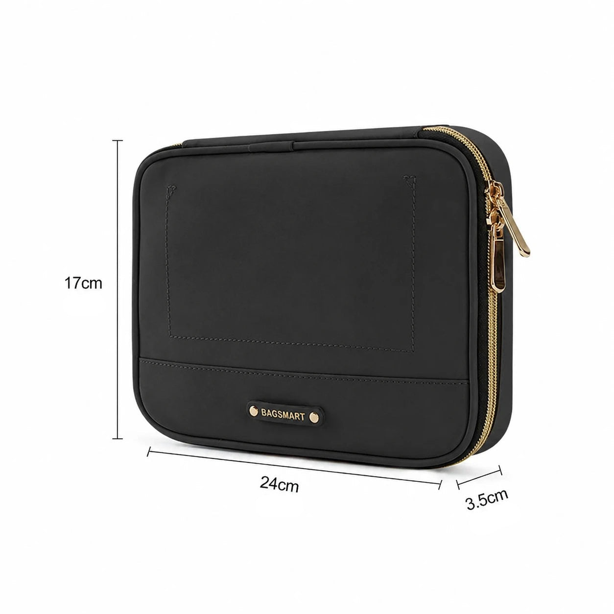 Organizador de Cabos para Viagem à Prova d'Água Bags Mart Cor Preto - dimensões