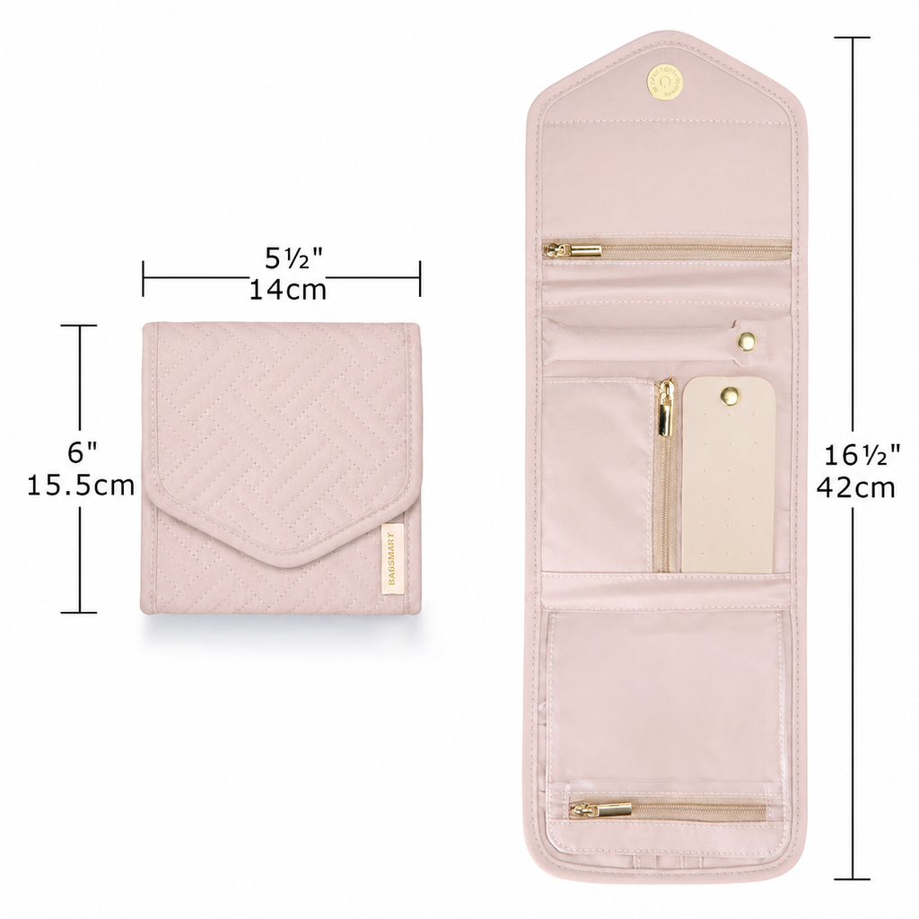 Estojo Organizador de Joias Bags Mart Rosa - detalhe