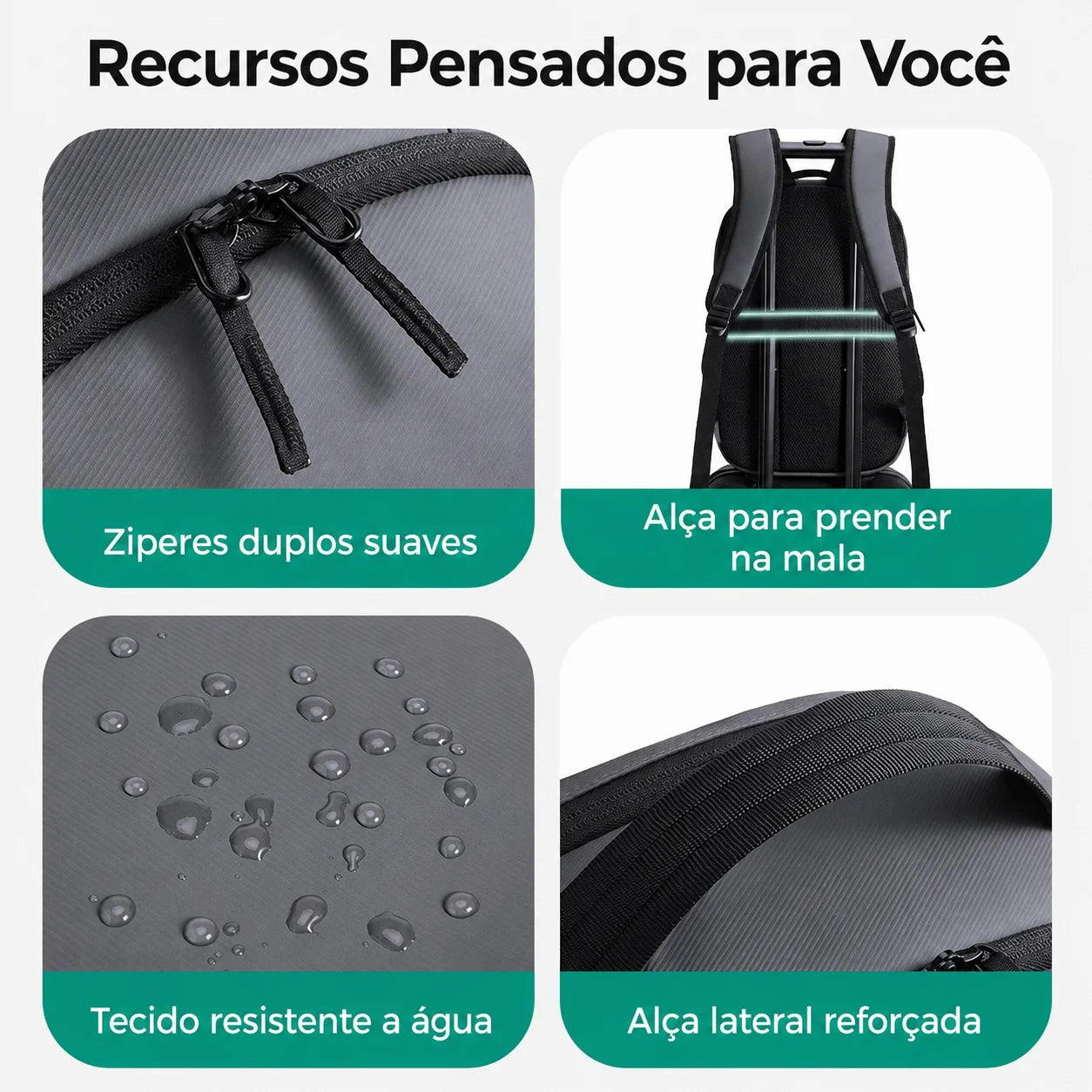 Mochila Executiva para Laptop 15,6 - Recursos
