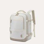 Mochila de Viagem Expansível 40 L com Organizadores Kit 4 Peças Bags Mart Cor Bege — vista frontal