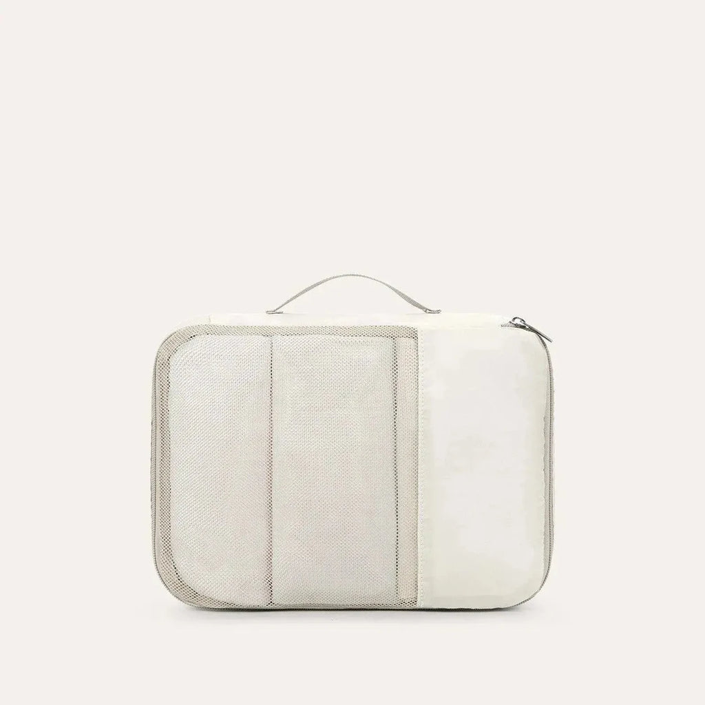 Mochila de Viagem Expansível 40 L com Organizadores Kit 4 Peças Bags Mart Cor Bege — organizador grande incluso