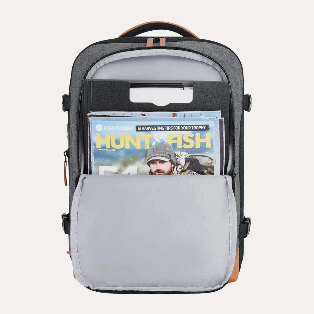 Mochila de Viagem Expansível 40 L com Organizadores Kit 4 Peças Bags Mart Cor Cinza — bolsos e organização