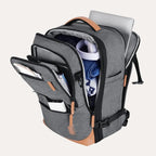 Mochila de Viagem Expansível 40 L com Organizadores Kit 4 Peças Bags Mart Cor Cinza — interior e compartimentos