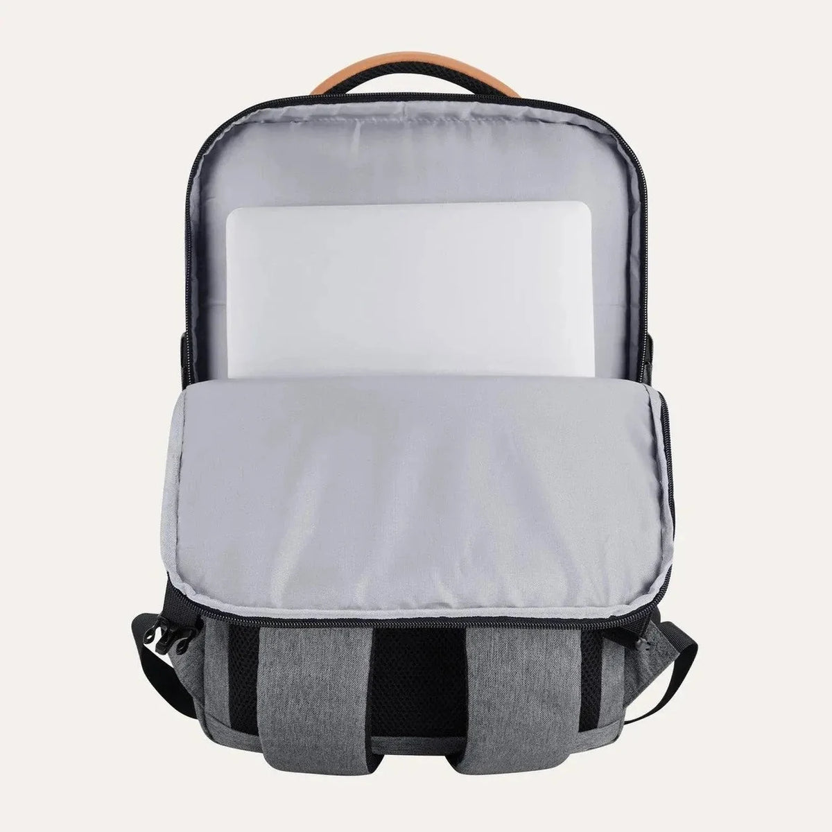 Mochila de Viagem Expansível 40 L com Organizadores Kit 4 Peças Bags Mart Cor Cinza — compartimento para notebook