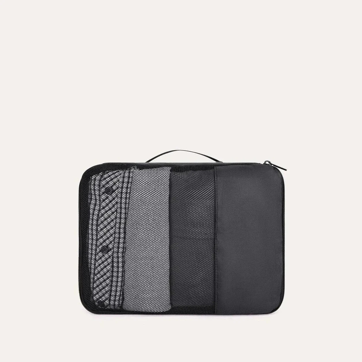 Mochila de Viagem Expansível 40 L com Organizadores Kit 4 Peças Bags Mart Cor Cinza — organizador grande incluso