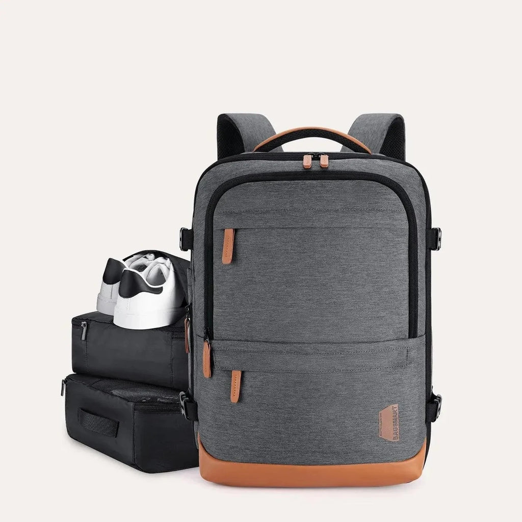 Mochila de Viagem Expansível 40 L com Organizadores Kit 4 Peças Bags Mart Cor Cinza — produto em destaque