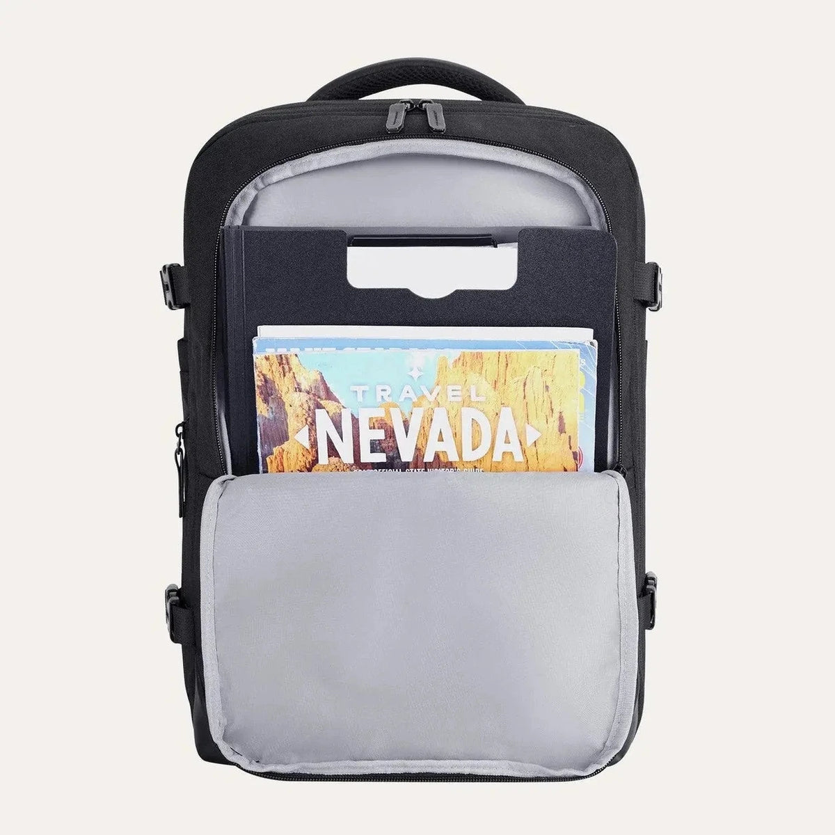 Mochila de Viagem Expansível 40 L com Organizadores Kit 4 Peças Bags Mart Cor Preto — bolsos e organização