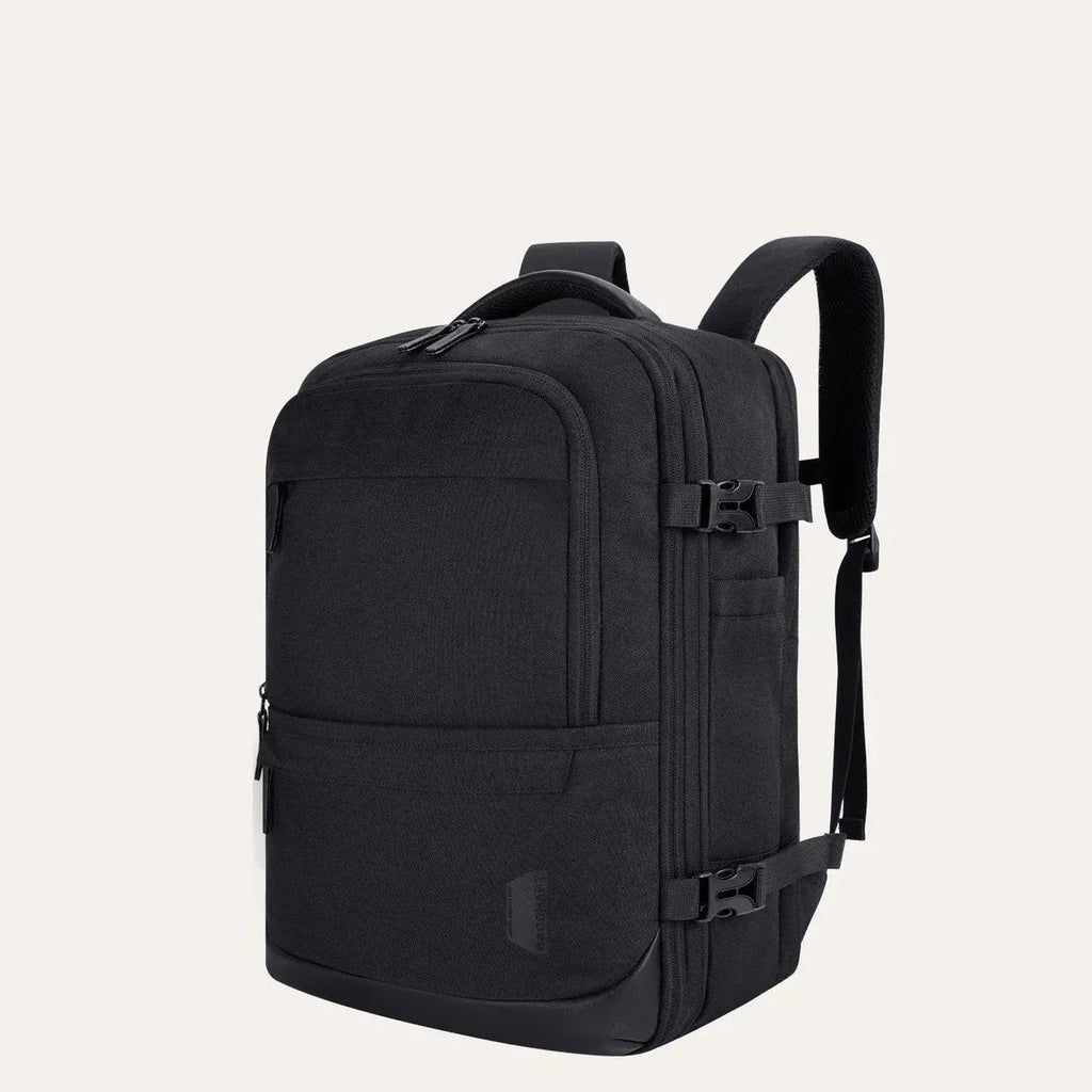 Mochila de Viagem Expansível 40 L com Organizadores Kit 4 Peças Bags Mart Cor Preto — vista frontal