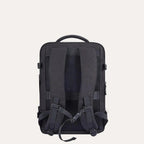 Mochila de Viagem Expansível 40 L com Organizadores Kit 4 Peças Bags Mart Cor Preto — verso e alças acolchoadas