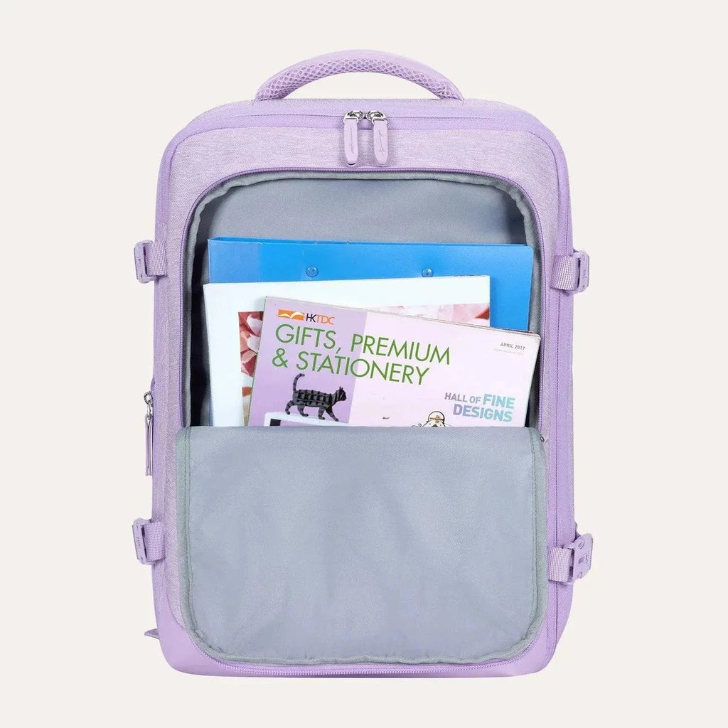 Mochila de Viagem Expansível 40 L com Organizadores Kit 4 Peças Bags Mart Cor Roxo — bolsos e organização