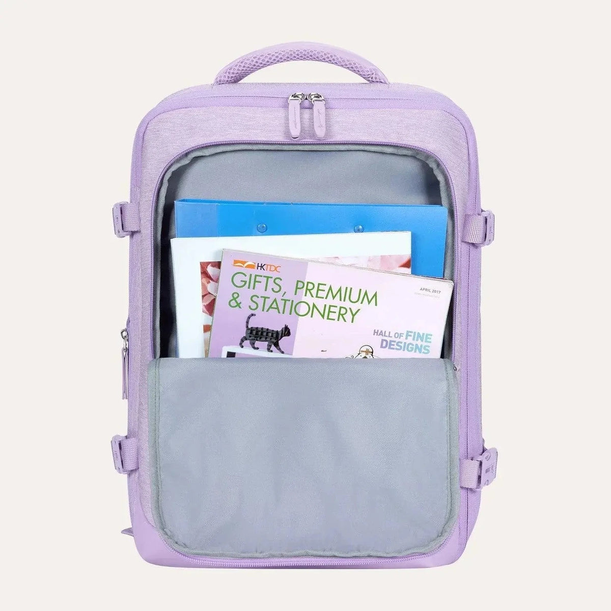 Mochila de Viagem Expansível 40 L com Organizadores Kit 4 Peças Bags Mart Cor Roxo — bolsos e organização