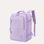 Mochila de Viagem Expansível 40 L com Organizadores Kit 4 Peças Bags Mart Cor Roxo — vista lateral