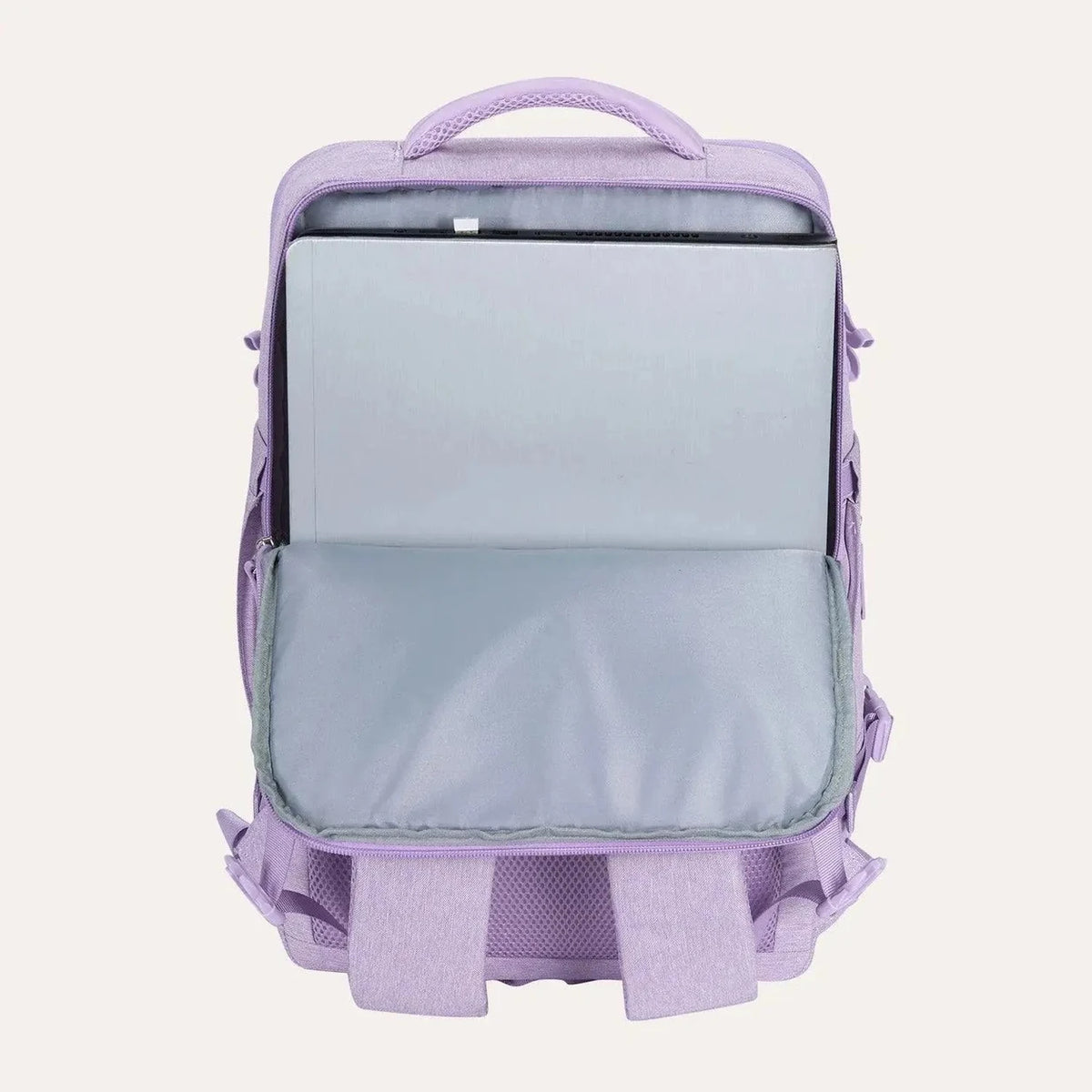 Mochila de Viagem Expansível 40 L com Organizadores Kit 4 Peças Bags Mart Cor Roxo — compartimento para notebook