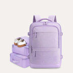 Mochila de Viagem Expansível 40 L com Organizadores Kit 4 Peças Bags Mart Cor Roxo — produto em destaque