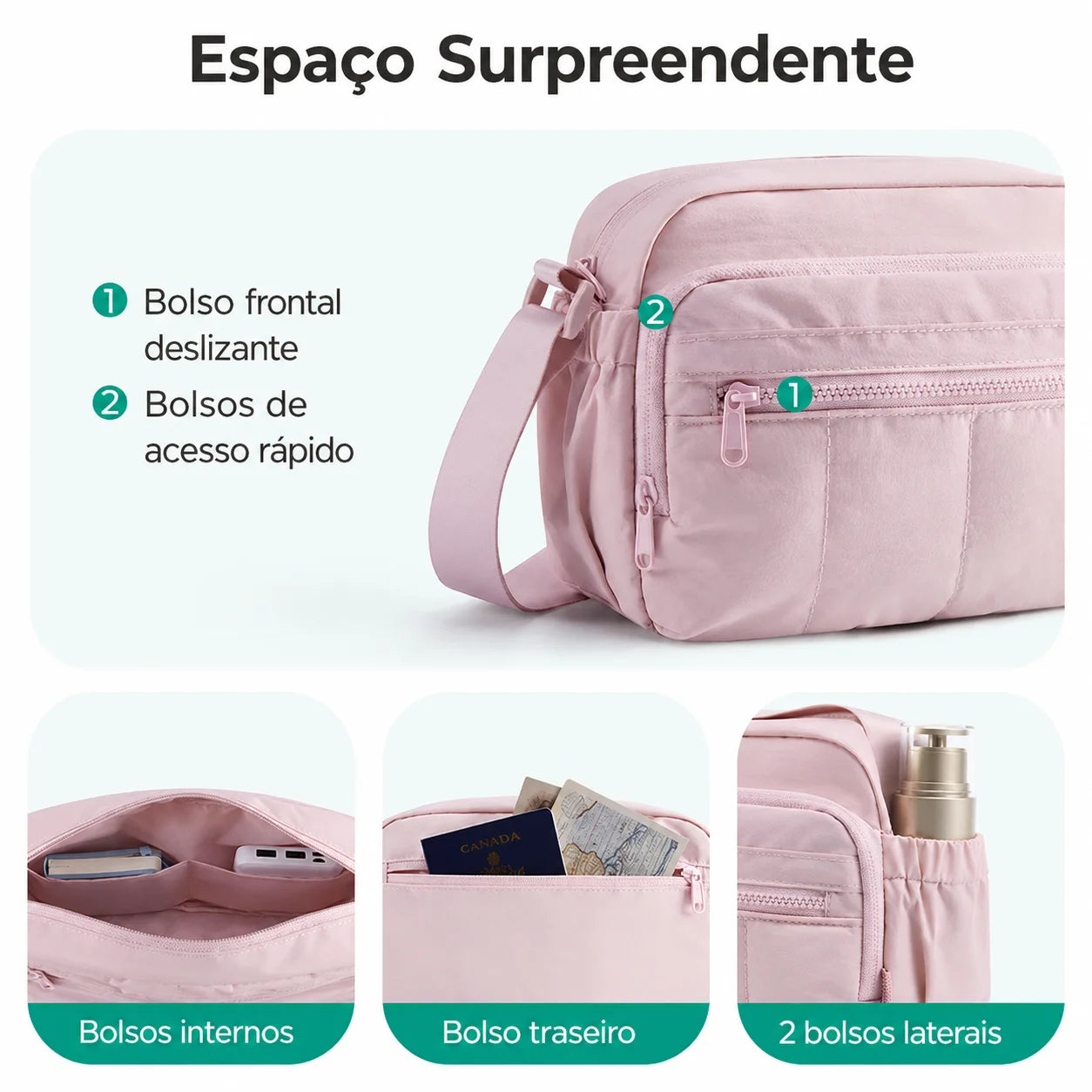 Bolsa Transversal Hobo - Espaço Surpreendente