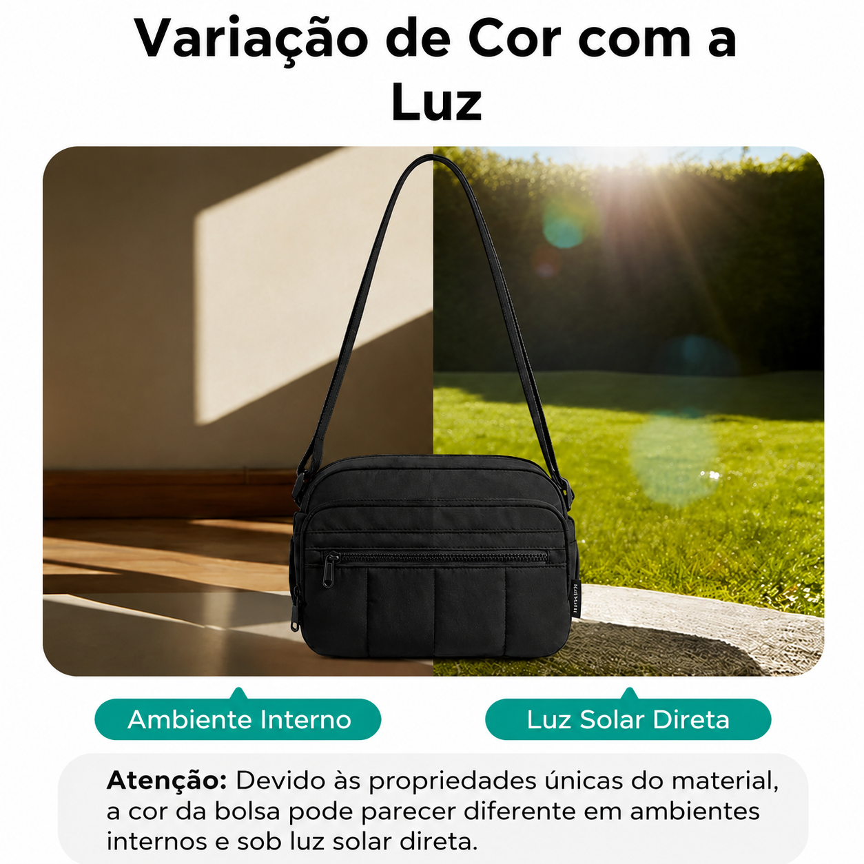 Bolsa Transversal Hobo Bags Mart Preto - Variação de Cor
