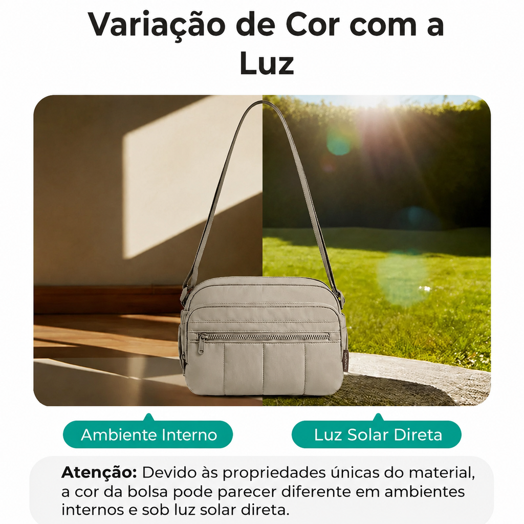 Bolsa Hobo Transversal Bags Mart Cáqui - Variação de Cor