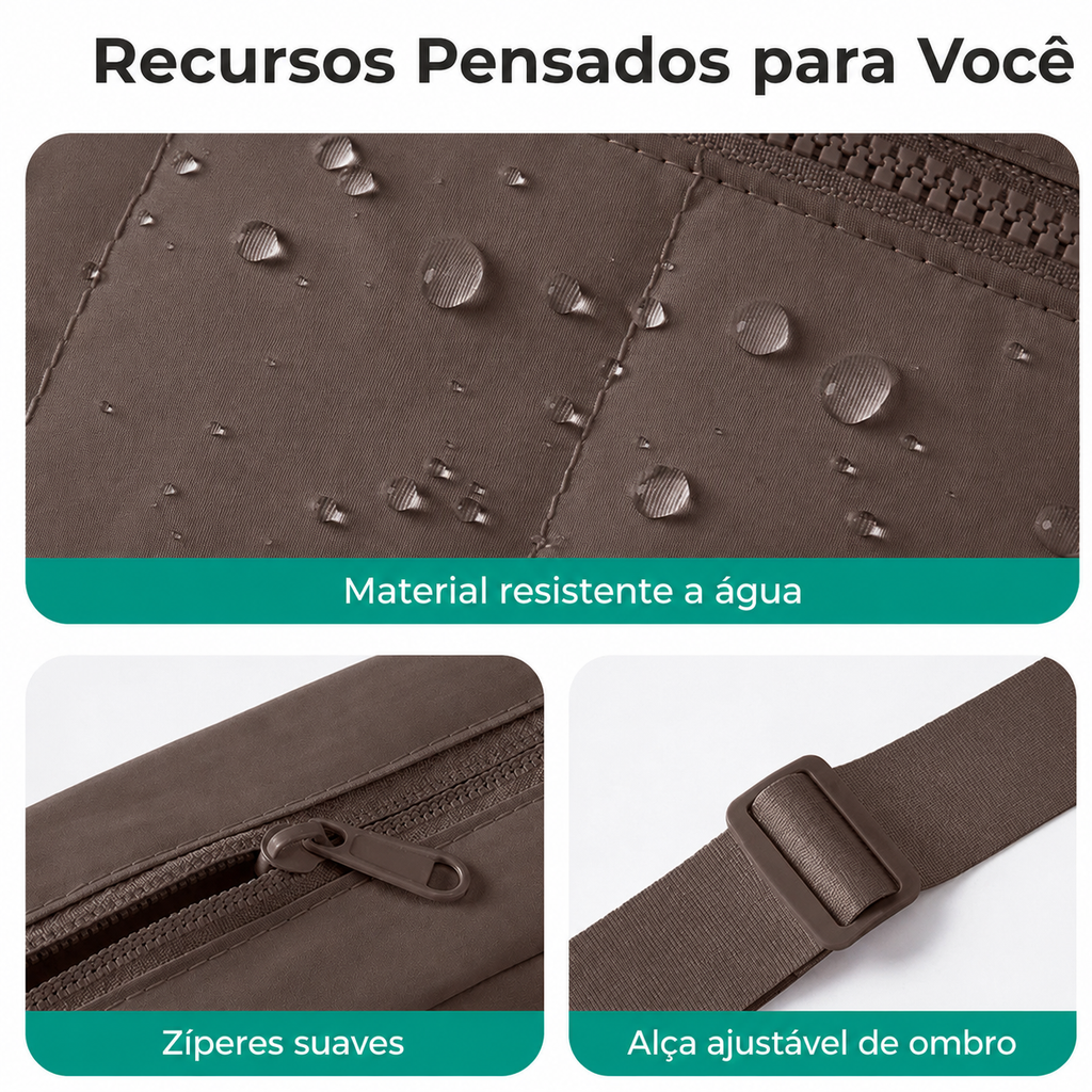 Bolsa Hobo Transversal Bags Mart Marrom - Recursos