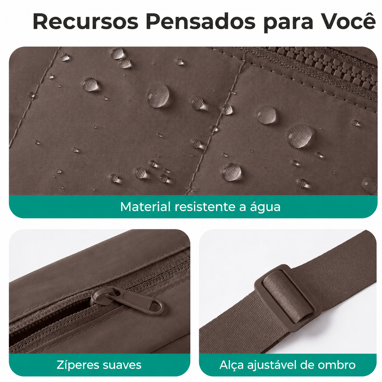 Bolsa Hobo Transversal Bags Mart Marrom - Recursos