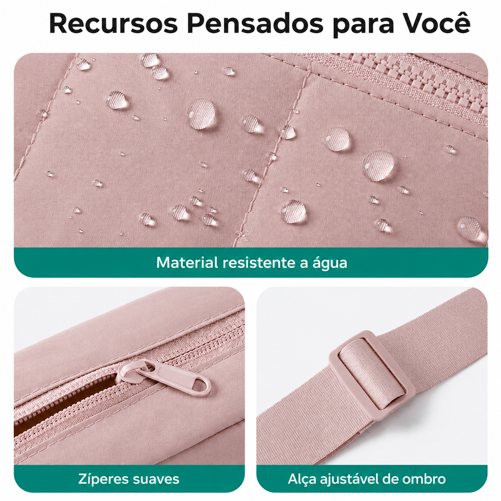 Bolsa Hobo Transversal Bags Mart Rosa Escuro - Recursos