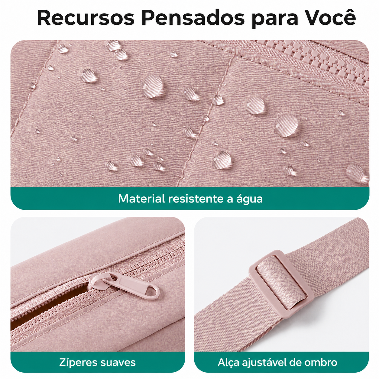 Bolsa Hobo Transversal Bags Mart Rosa Escuro - Recursos