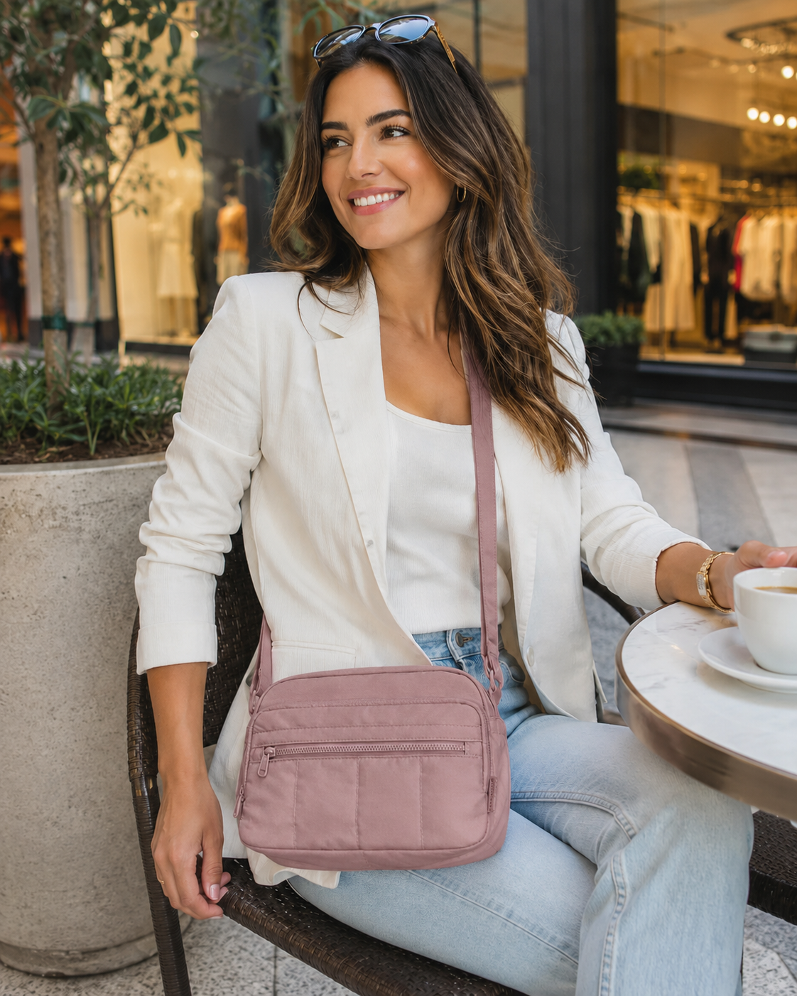Bolsa Hobo Transversal Bags Mart Rosa Escuro - Lifestyle
