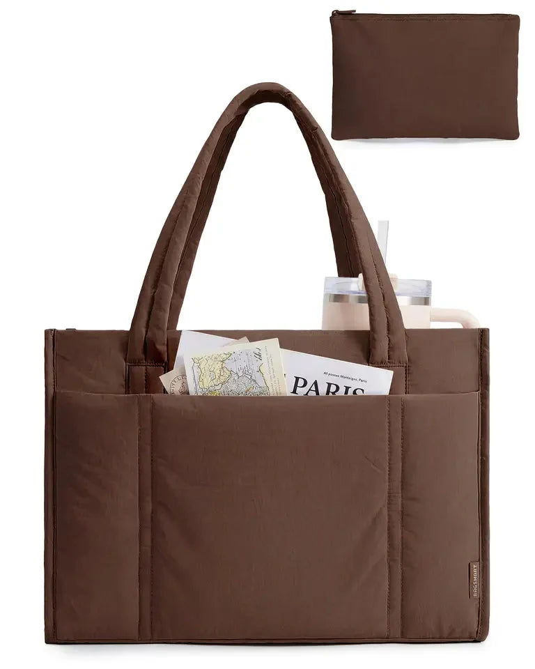Kit Tote com Necessaire Bags Mart Cor Café — produto em destaque