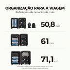 Organização em malas — Kit Organizadores de Compressão para Viagem 8 Peças Bags Mart Cor Preto