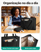 Kit Tote com Necessaire Bags Mart Cor Preto — produto em uso