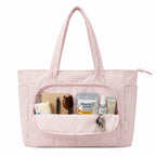 Kit Bolsa Tote Feminina com Necessaire (2 peças) Bags Mart Cor Rosa — Bolso frontal e porta-chaves