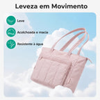 Kit Bolsa Tote Feminina com Necessaire (2 peças) Bags Mart Cor Rosa — Acabamento acolchoado