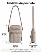 Pochete Esportiva para Corrida e Caminhada Bags Mart Cor Marrom — Medidas em centímetros